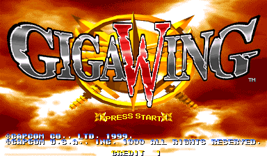 Giga Wing (USA 990222) Title Screen